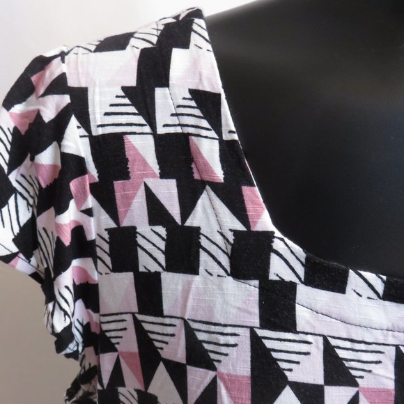 Ricki's: Black/Pink/White Blouse - Picture 2 of 7